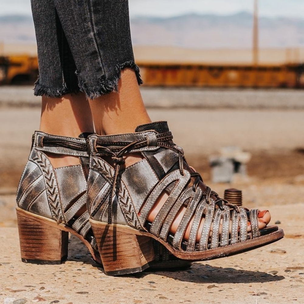 Frye Metallic Strappy Sandals